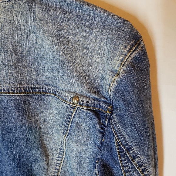 Baccini blazer jean jacket collared S - Picture 12 of 12